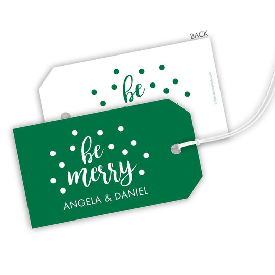 Be Merry Confetti Hanging Gift Tags